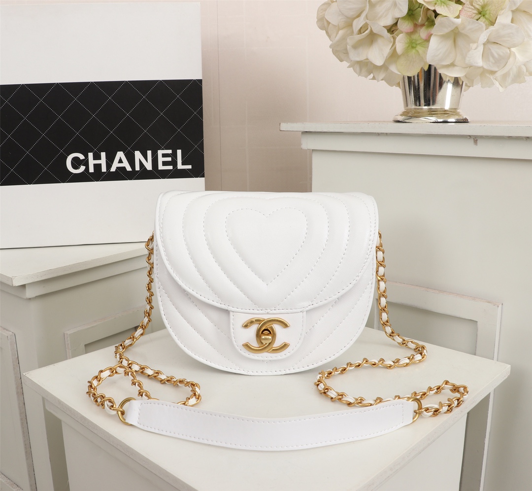 Ch**el Lambskin Mini Bag White