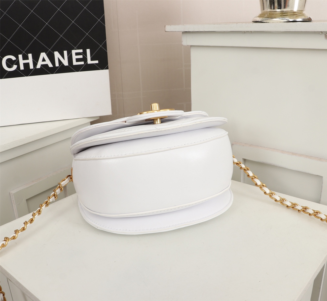 Ch**el Lambskin Mini Bag White