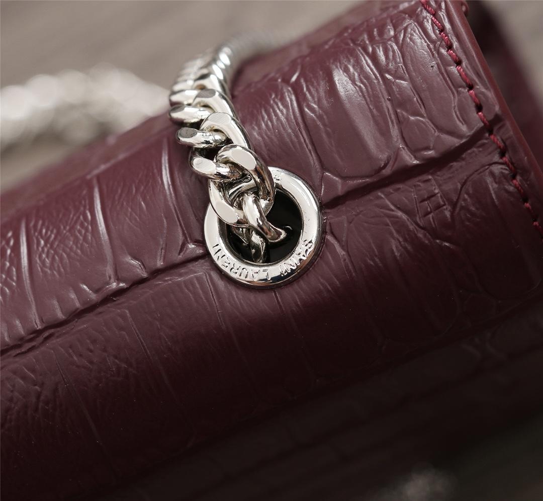 Y51 Crocodile embossed cowhide Chain shoulder bag