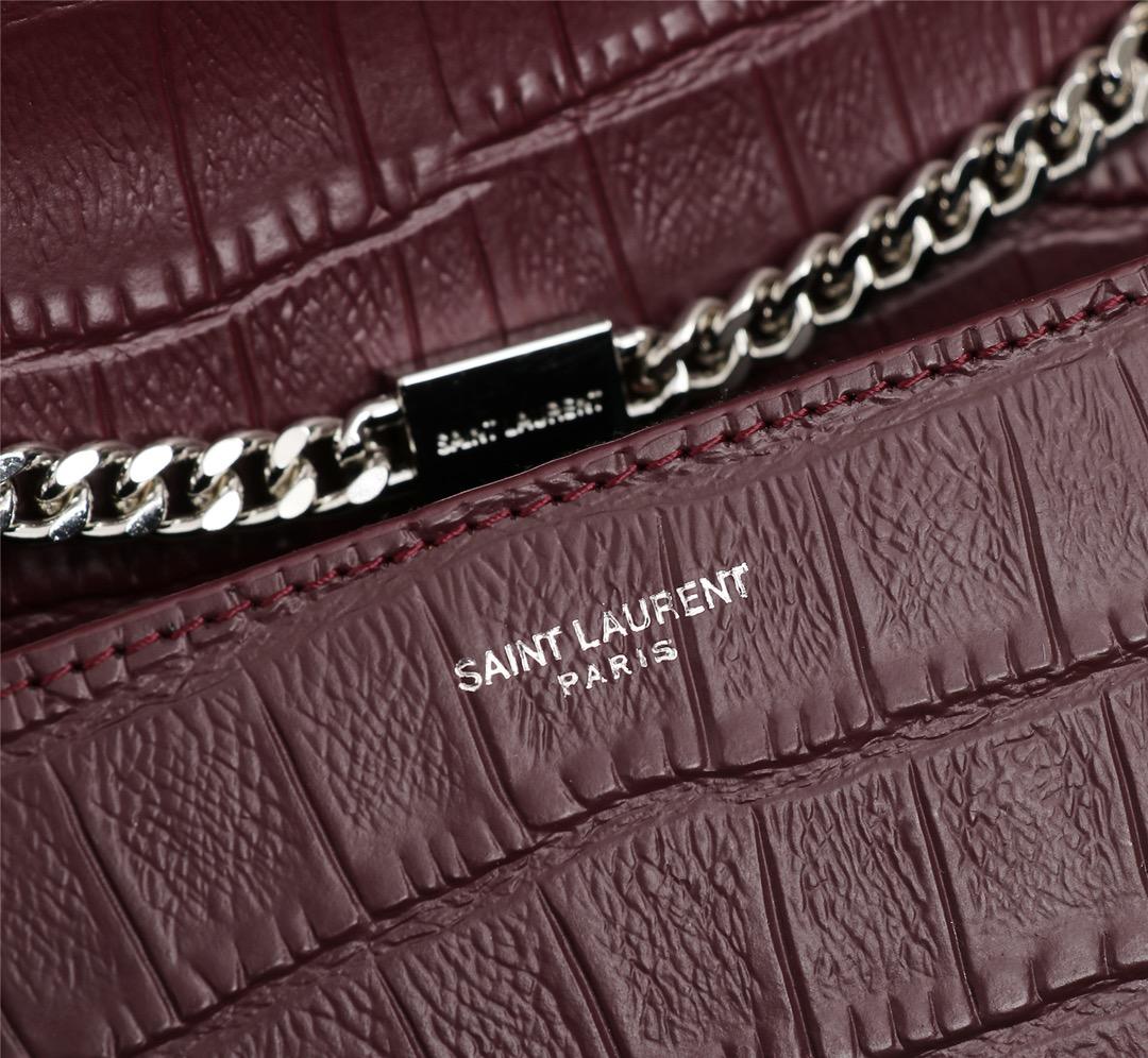 Y51 Crocodile embossed cowhide Chain shoulder bag