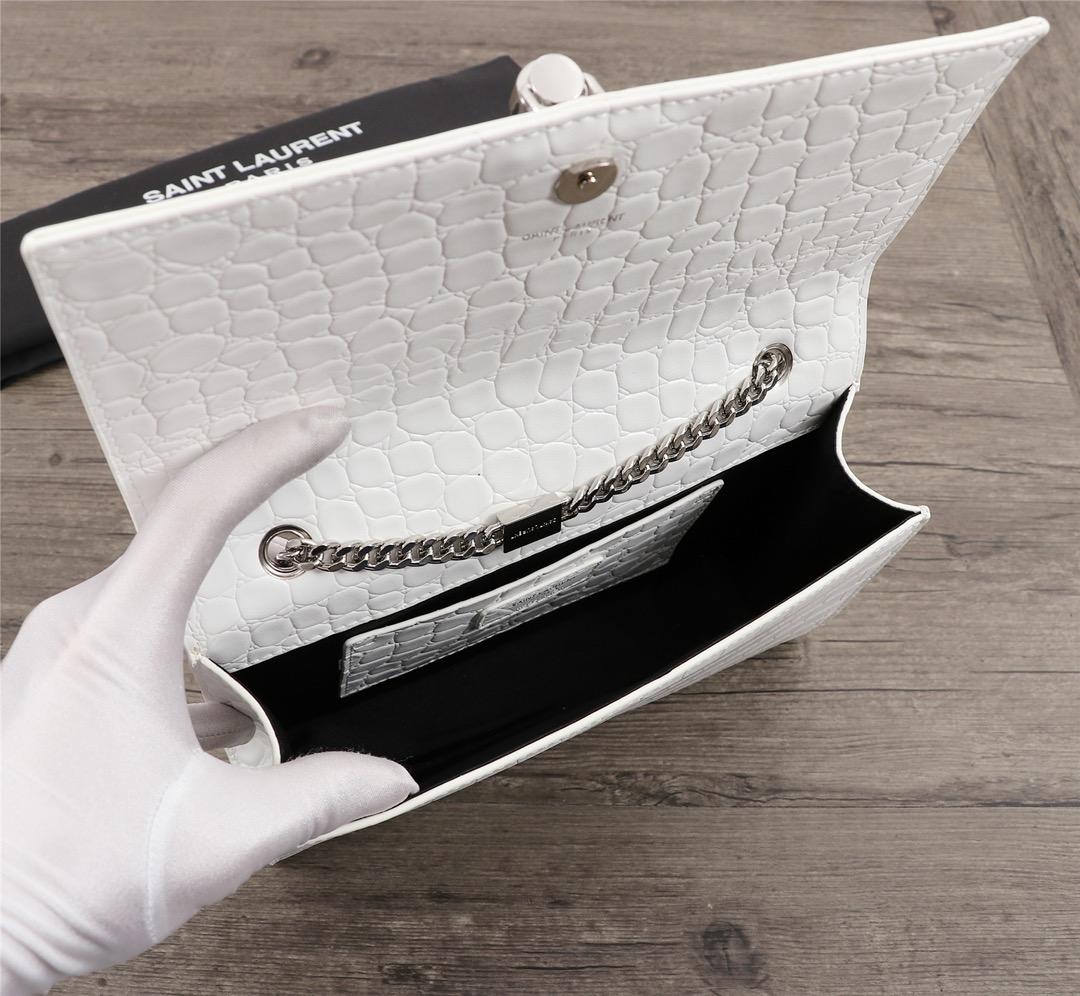Y51 Crocodile embossed cowhide Chain bag