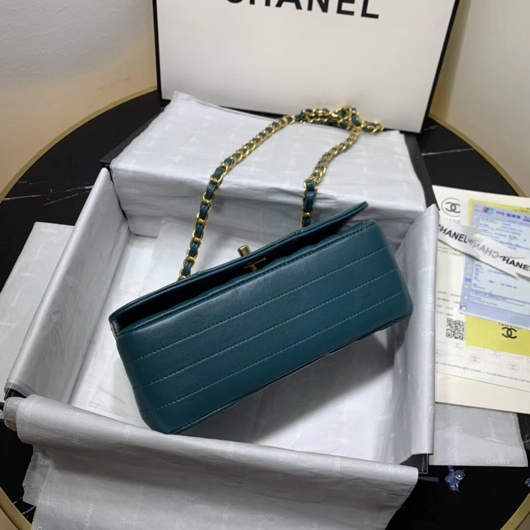 Ch**el 2019 New Lambskin mini bag Blue