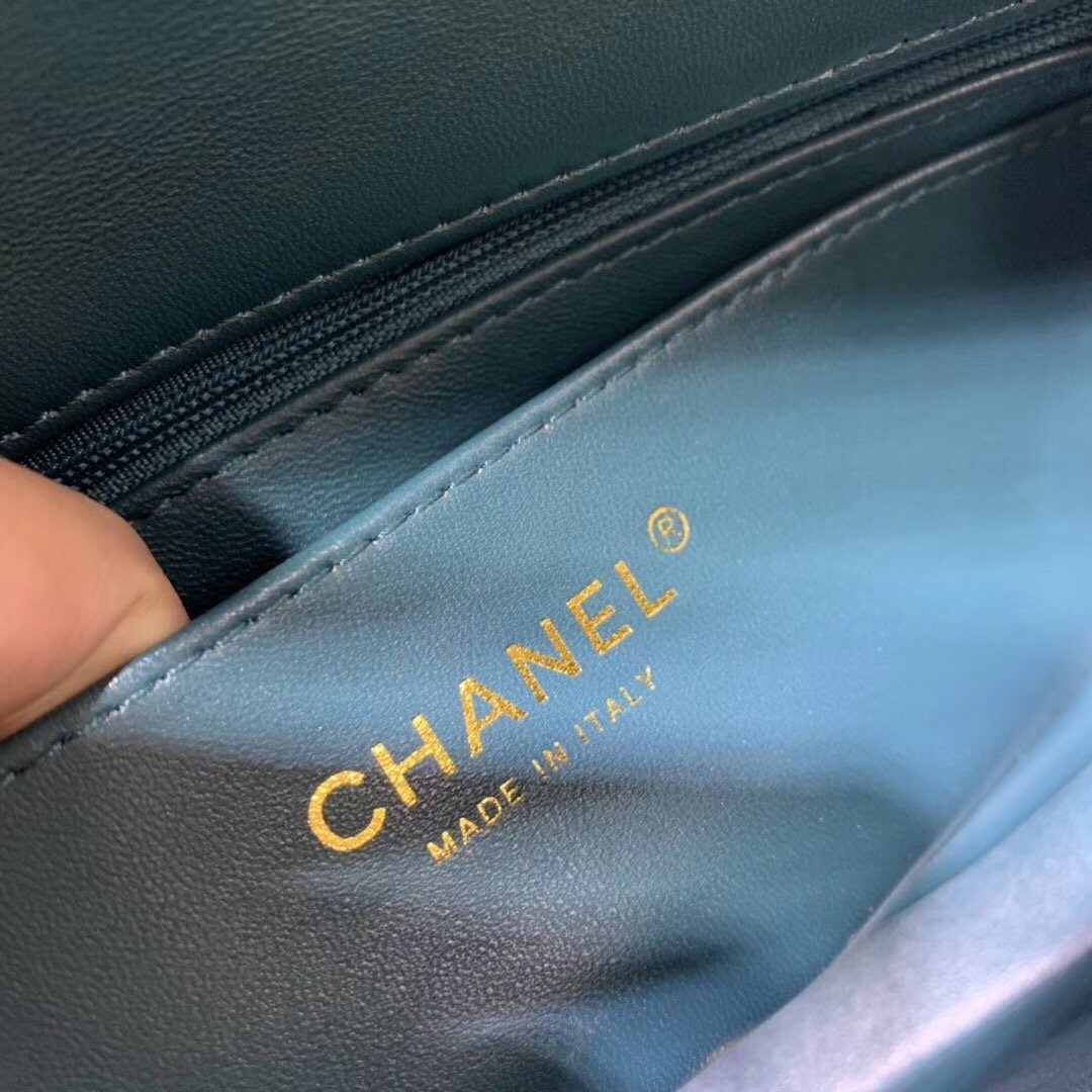 Ch**el 2019 New Lambskin mini bag Blue