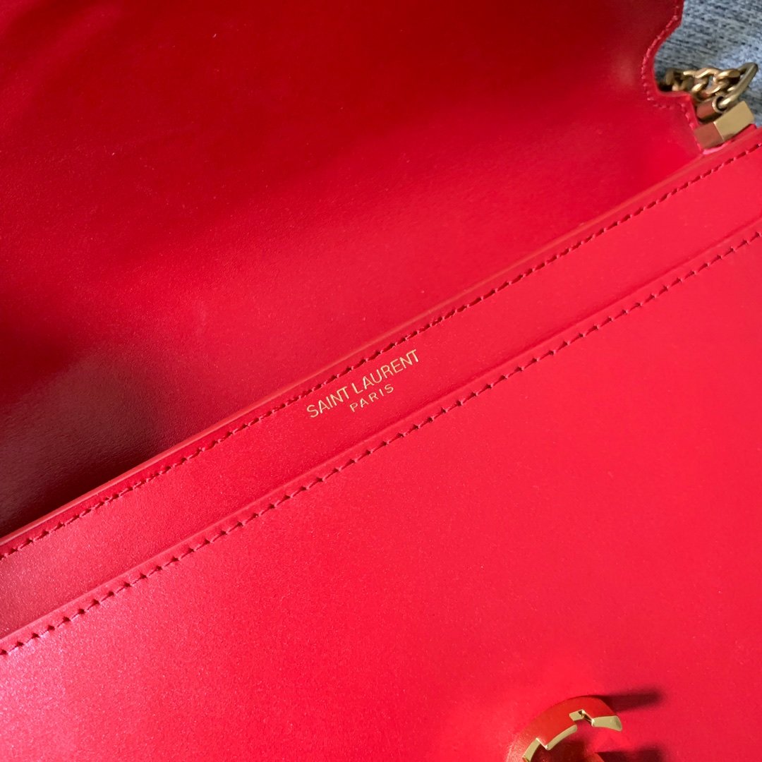 Y51 Calfskin chain bag Red