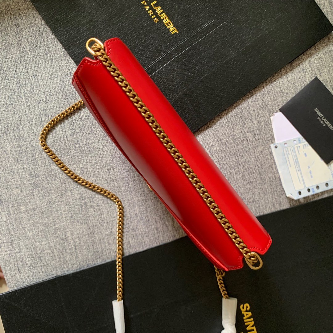 Y51 Calfskin chain bag Red