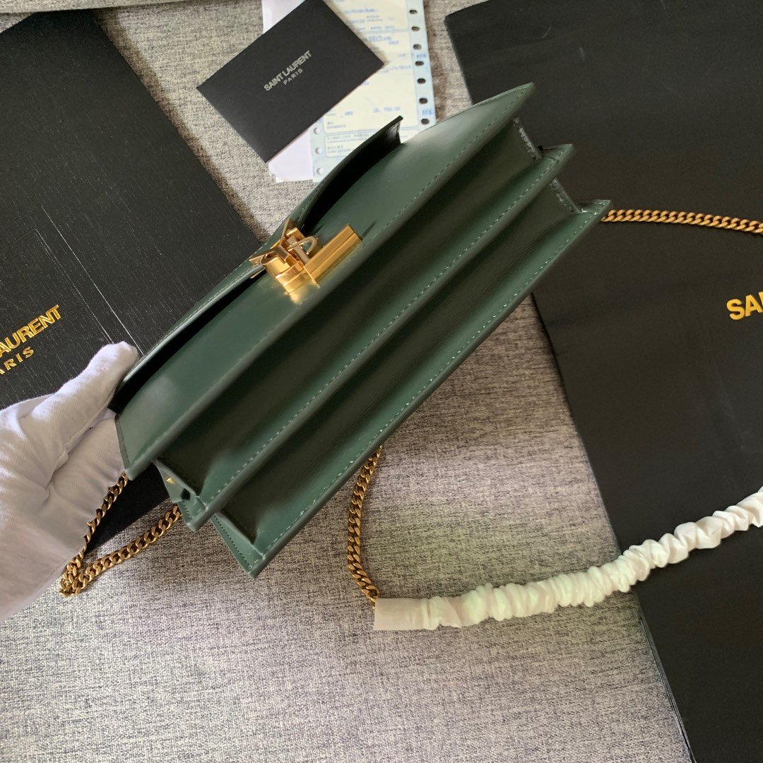 Y51 Calfskin chain bag Green