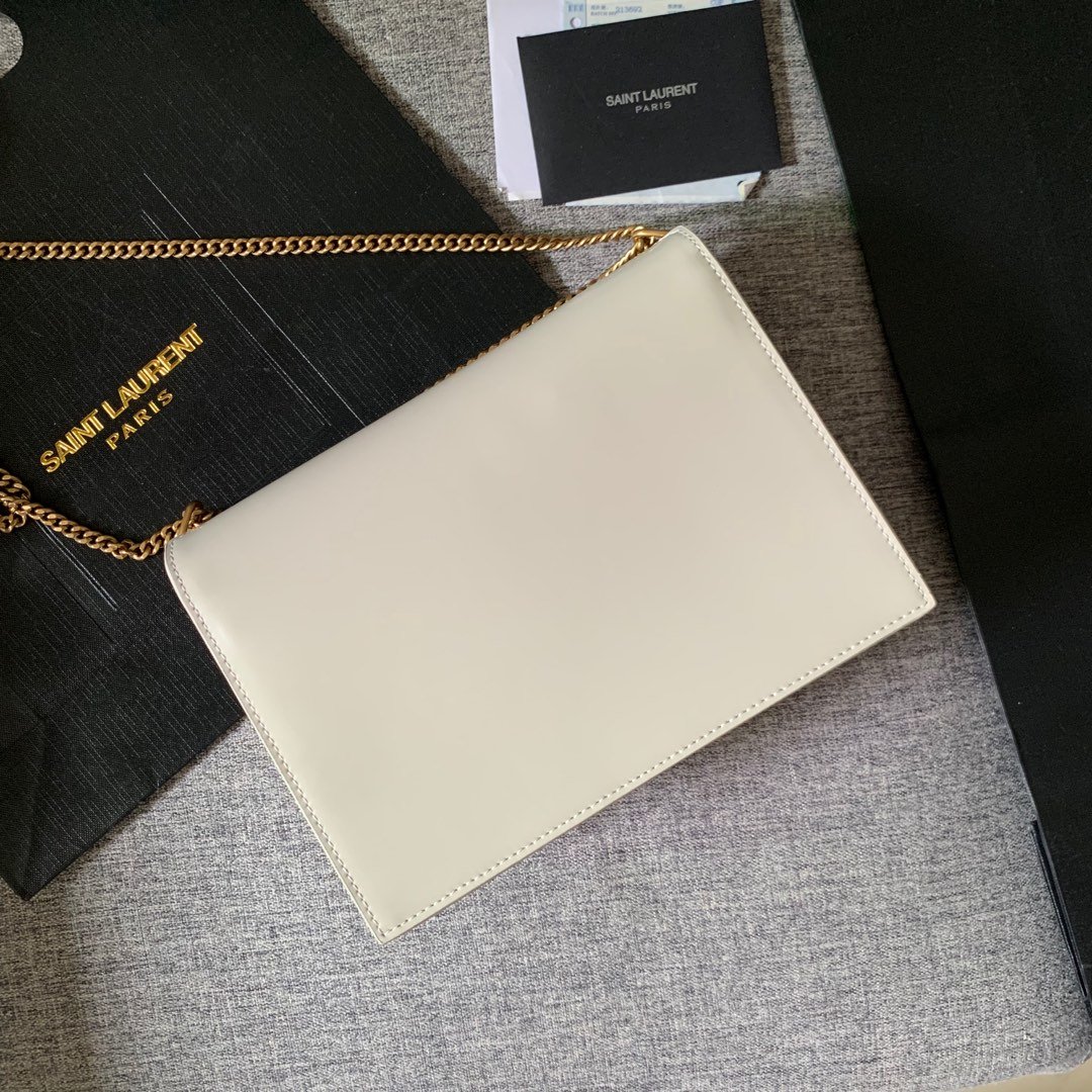 Y51 Calfskin chain bag White
