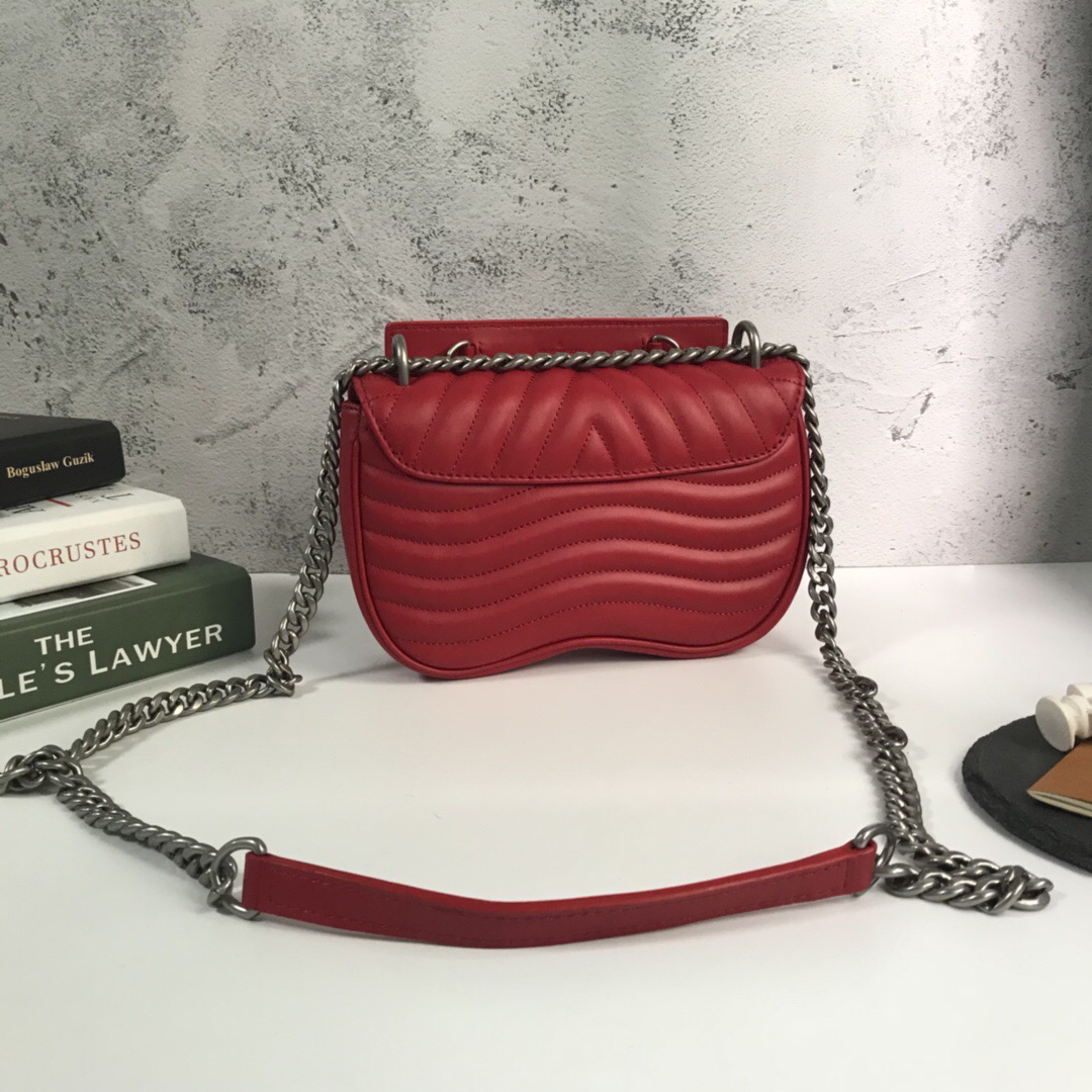 LV New Wave Calfskin Medium handbag Red
