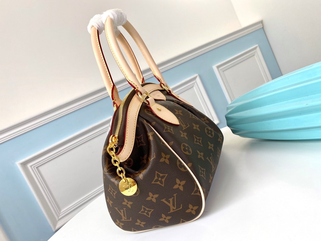 LV M40143 TIVOLI PM Handbag Pleated Monogram Canvas