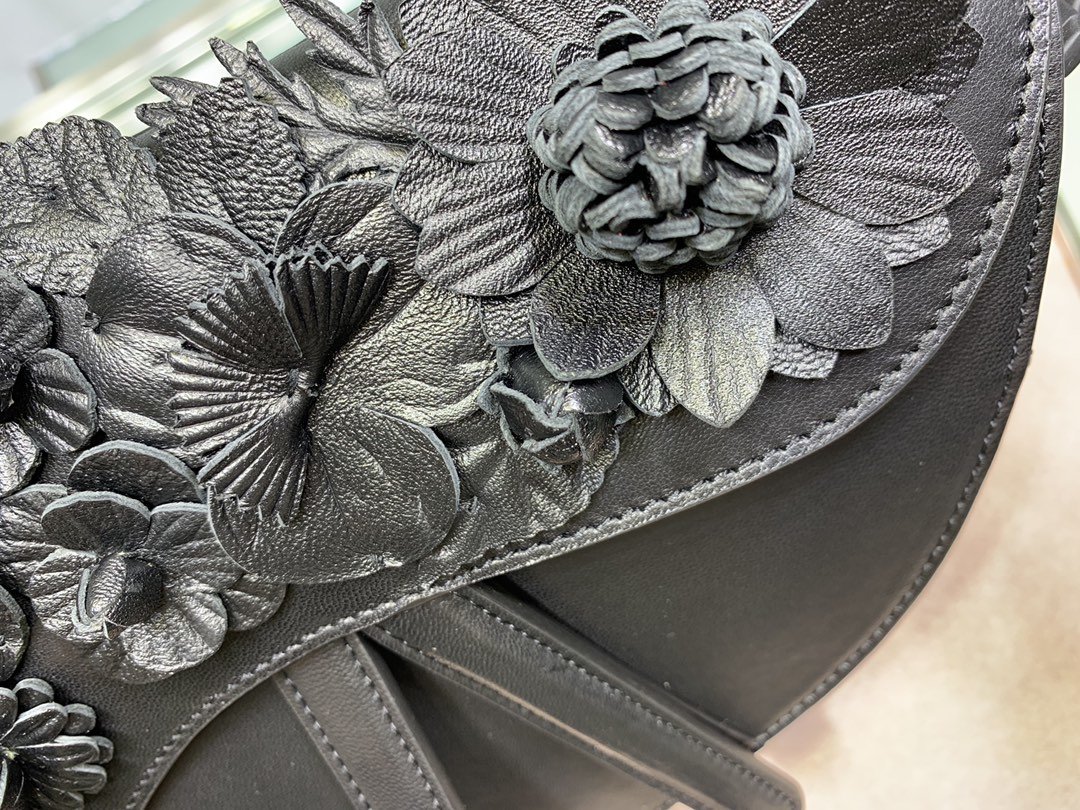 D10r Saddle rose des vents bag M0446 Black