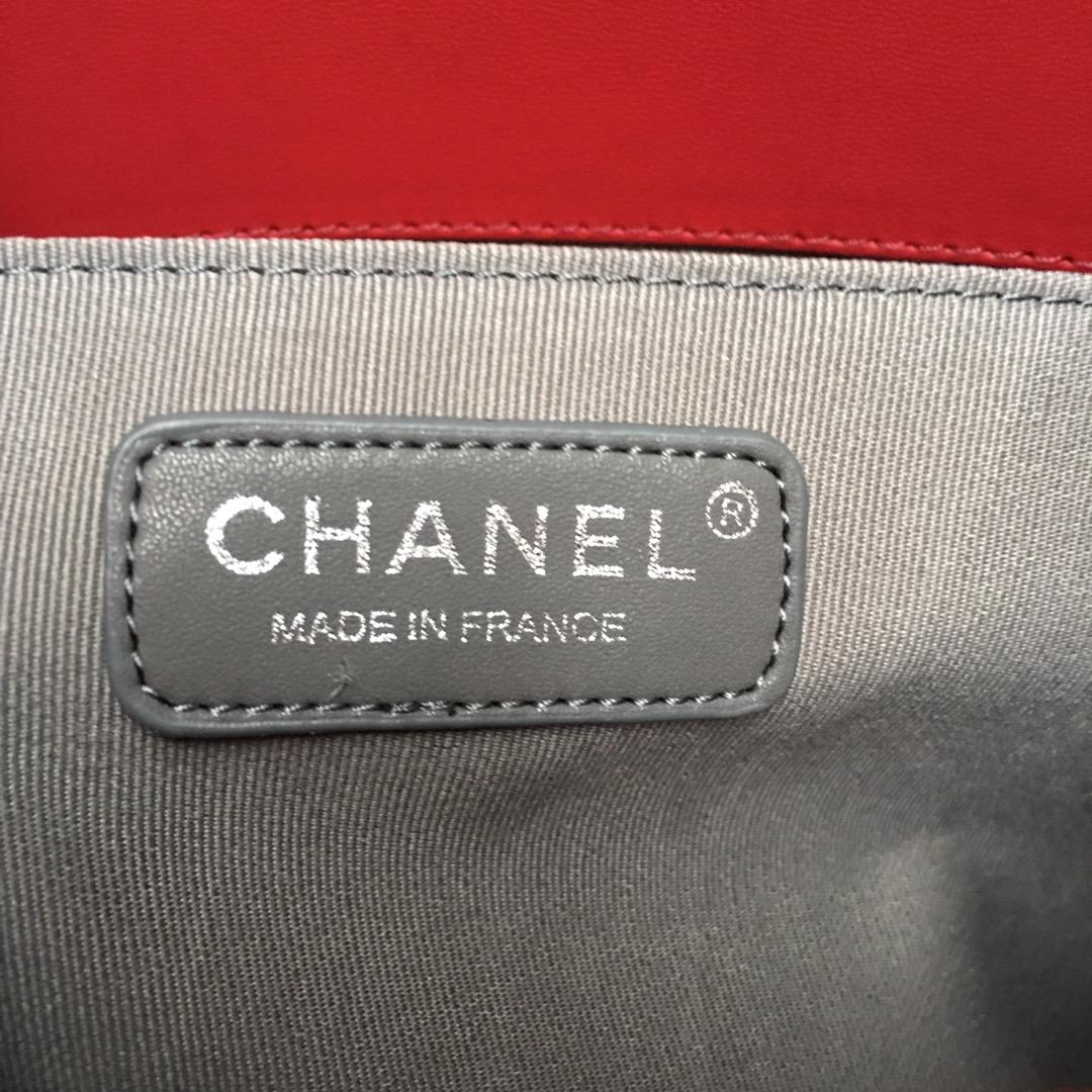 Ch**el Leboy bag Lambskin silver hardware Red
