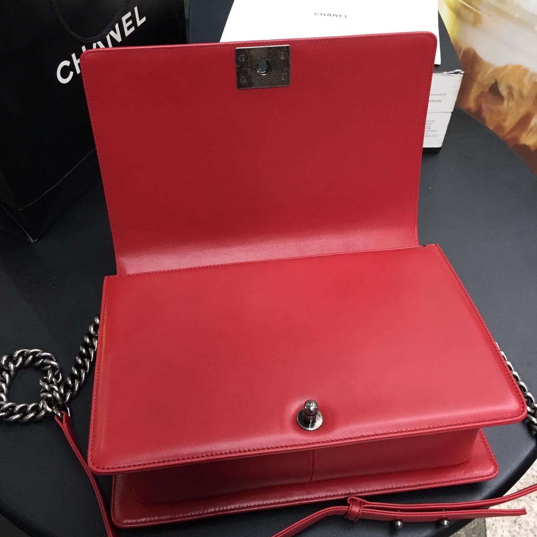 Ch**el Leboy bag Lambskin silver hardware Red