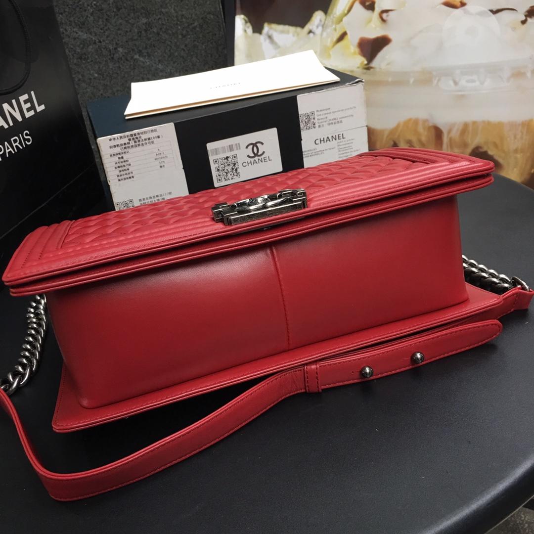 Ch**el Leboy bag Lambskin silver hardware Red