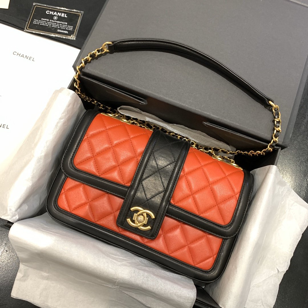 Ch**el bag 25cm Lambskin 91365