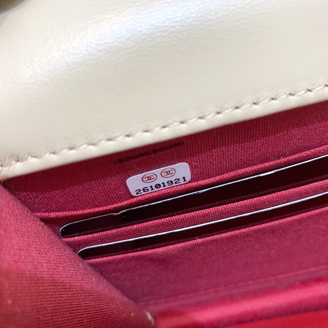 Ch**el Chevron Calfskin Gabrielle Woc bag