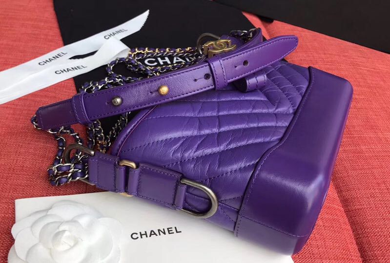 Ch**el Gabrielle bag 20cm purple