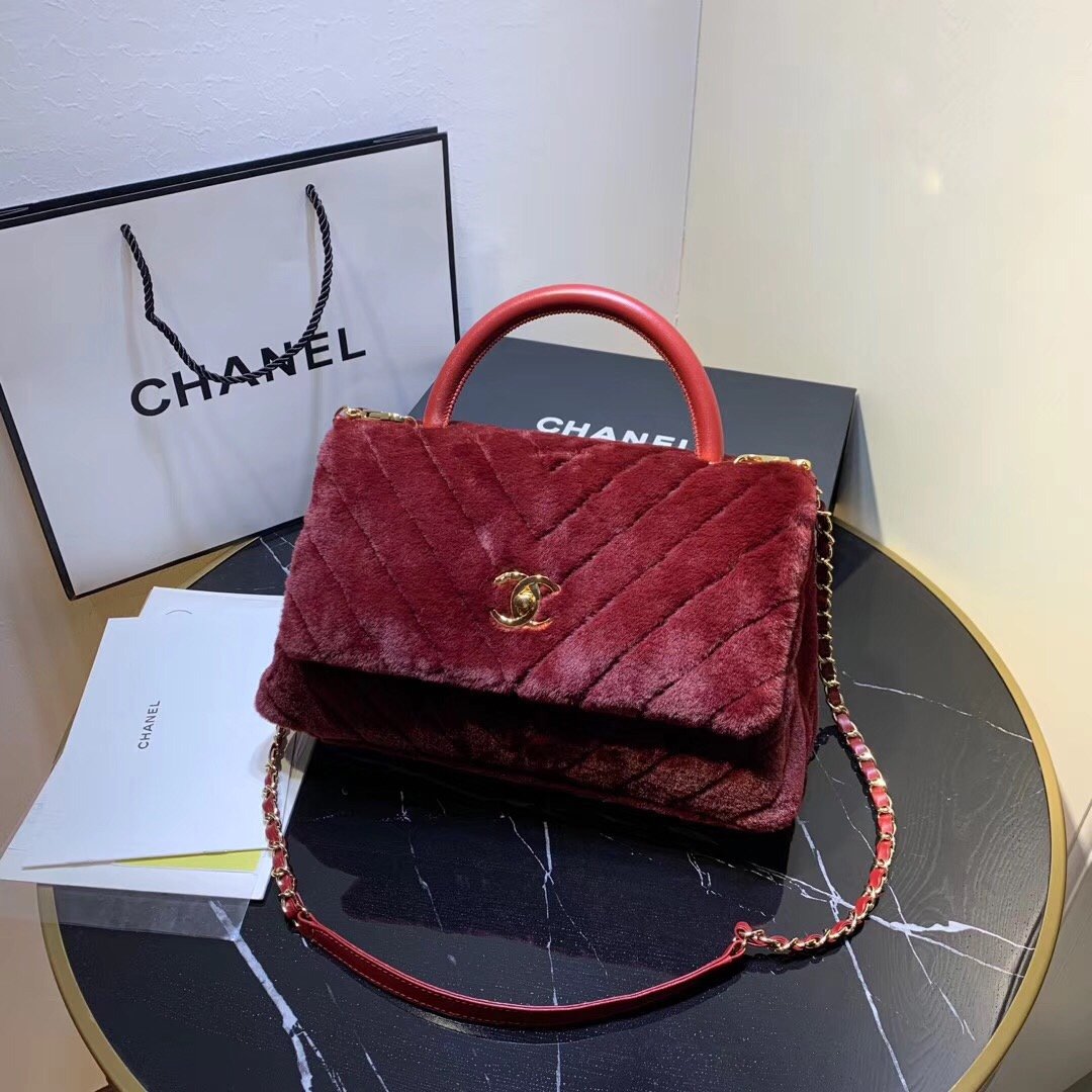Ch**el bag 28cm red