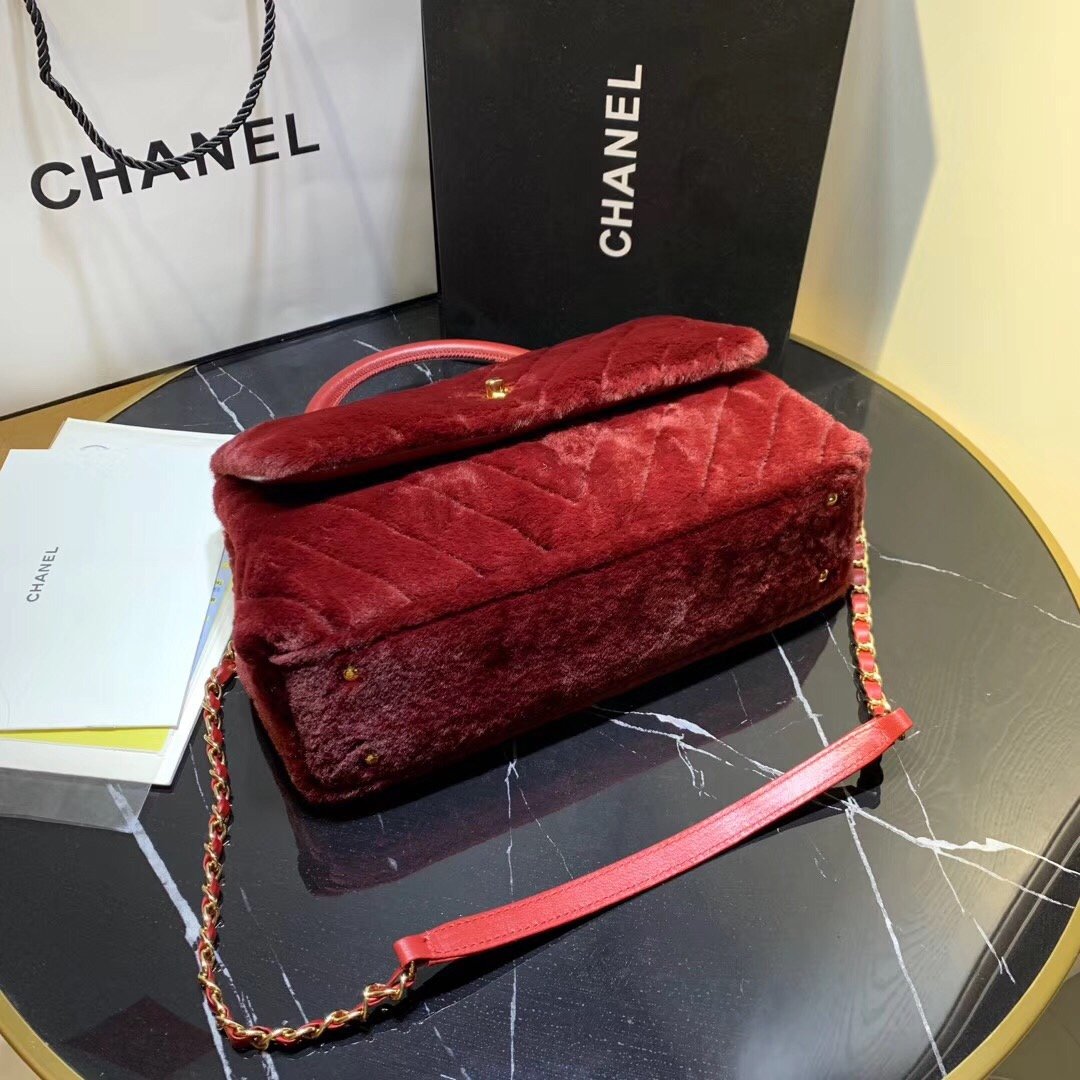 Ch**el bag 28cm red