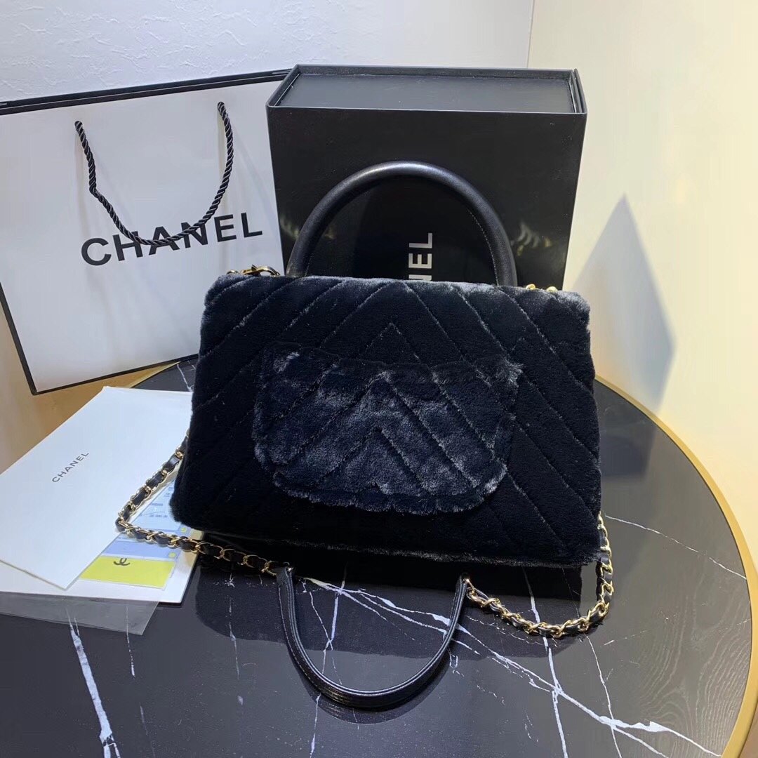 Ch**el bag 28cm Black