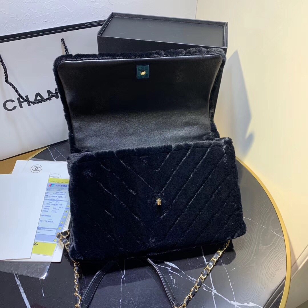 Ch**el bag 28cm Black