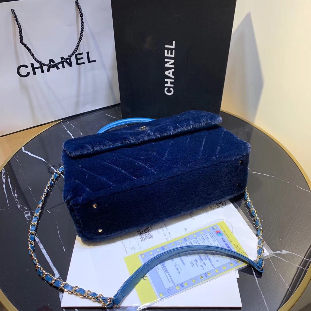 Ch**el bag 28cm blue