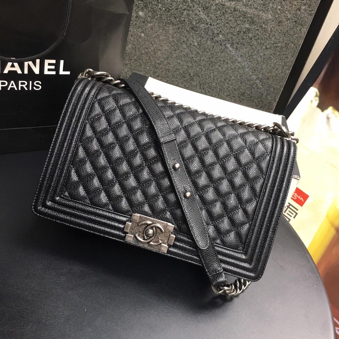 Ch**el Leboy Caviar 28cm Silver hardware