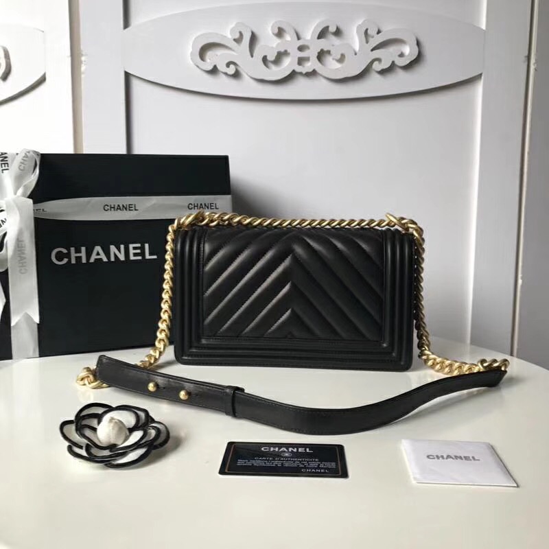 Ch**el Leboy Lambskin 25cm black