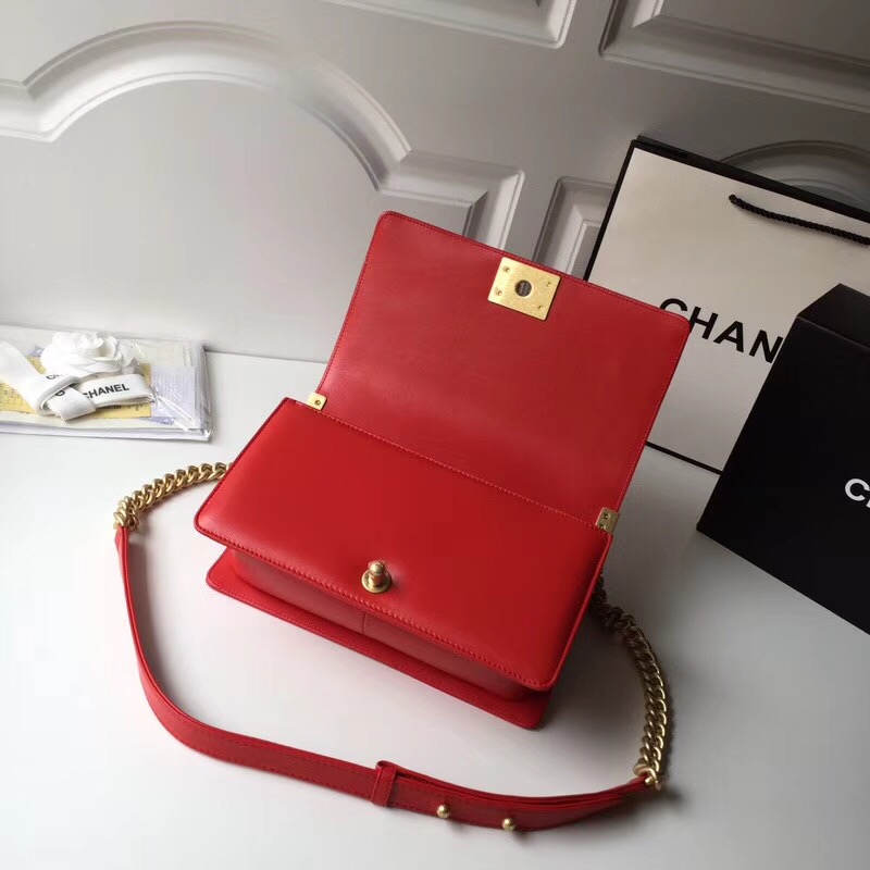 Ch**el Leboy Lambskin 25cm Red