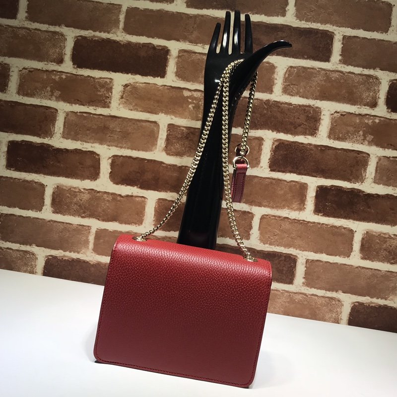 Gvc*1 510304 Interlocking Chain Leather Cross Body Bag 001