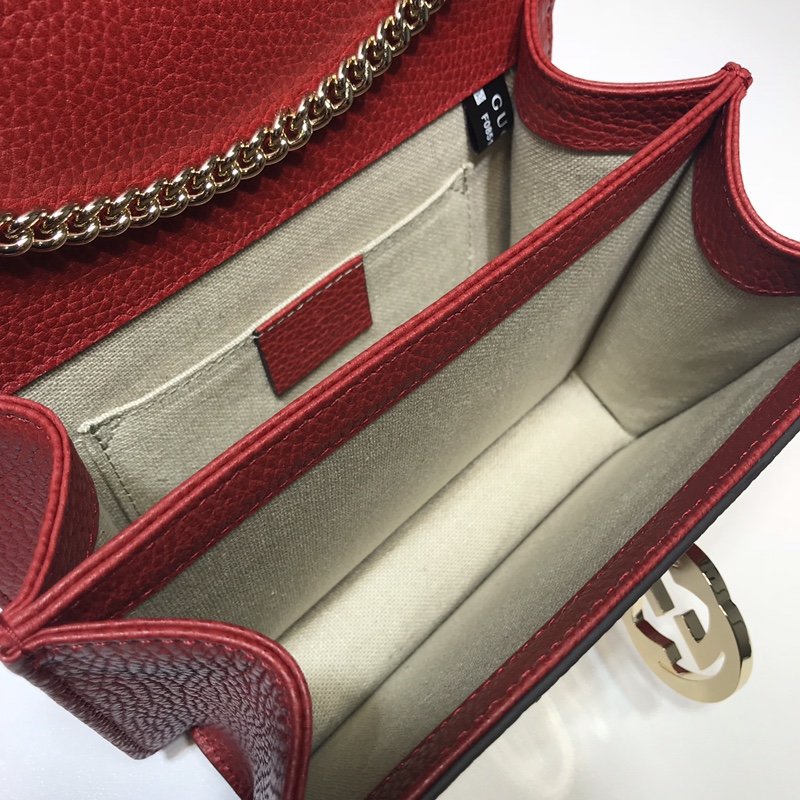 Gvc*1 510304 Interlocking Chain Leather Cross Body Bag 001