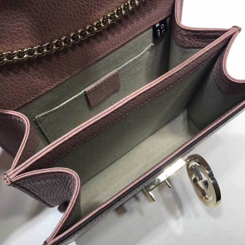 Gvc*1 510304 Interlocking Chain Leather Cross Body Bag 002