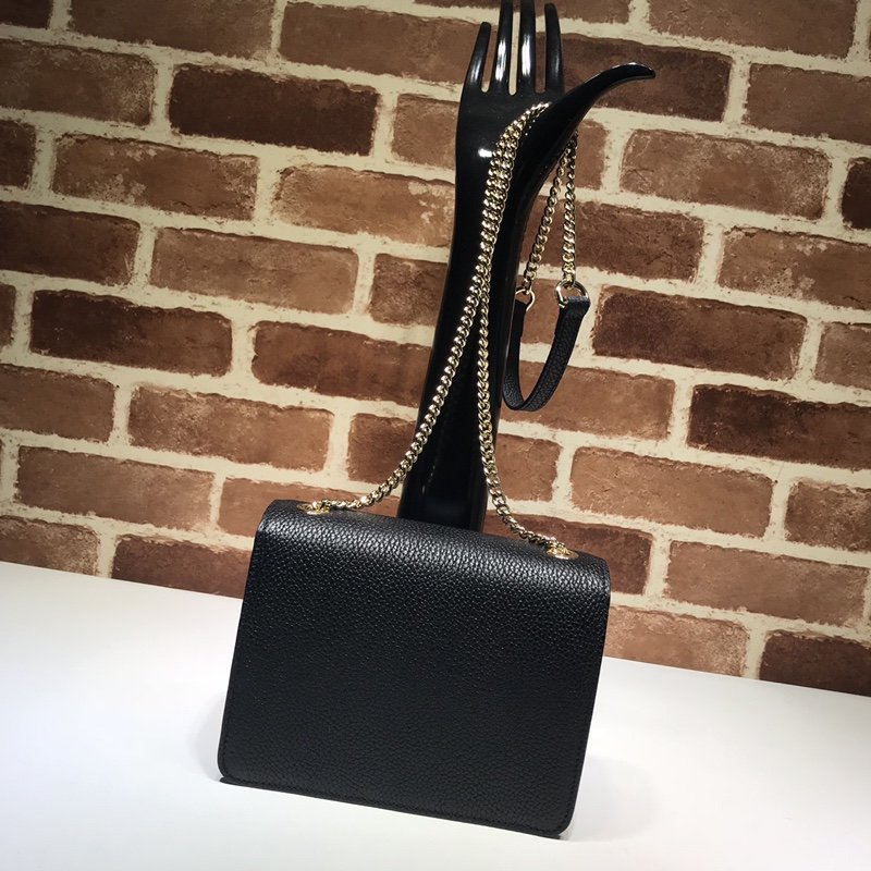 Gvc*1 510304 Interlocking Chain Leather Cross Body Bag 003