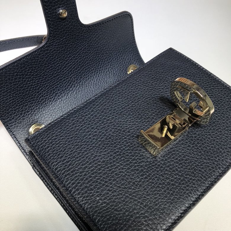 Gvc*1 510304 Interlocking Chain Leather Cross Body Bag 005
