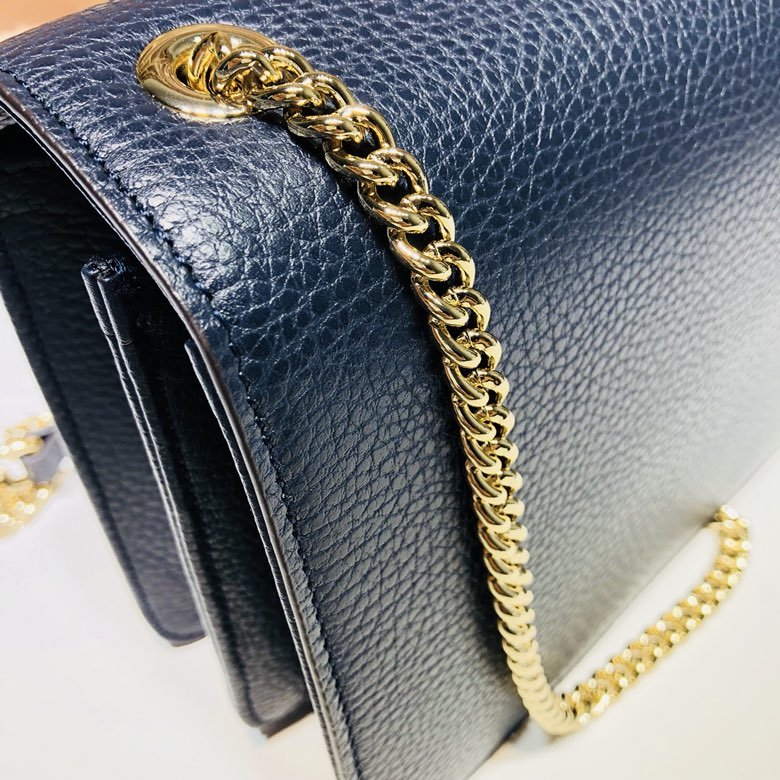 Gvc*1 510304 Interlocking Chain Leather Cross Body Bag 005