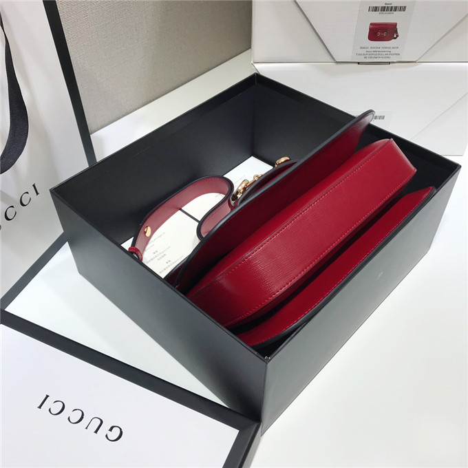 Gvc*1 1955 horsebit shoulder bag red