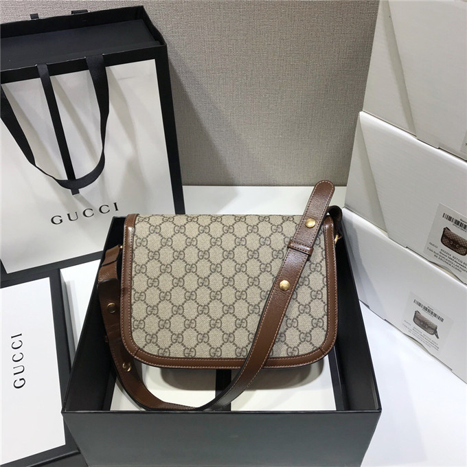 Bagsaaa Gvc*1 Horsebit 1955 small shoulder bag 602204 beige & brown - 25 x 18 x 8 cm