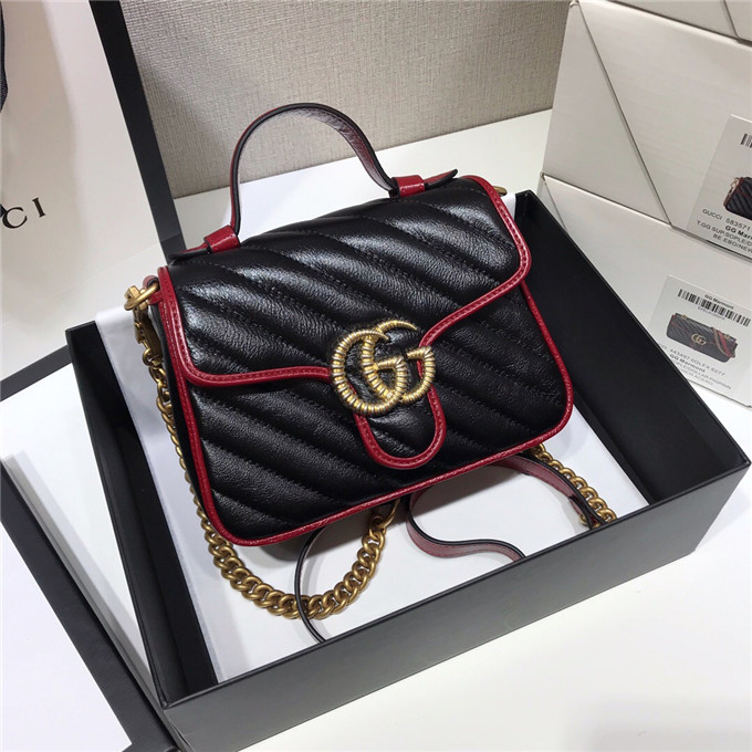 Gvc*1 gg marmont mini top handle bag 583571
