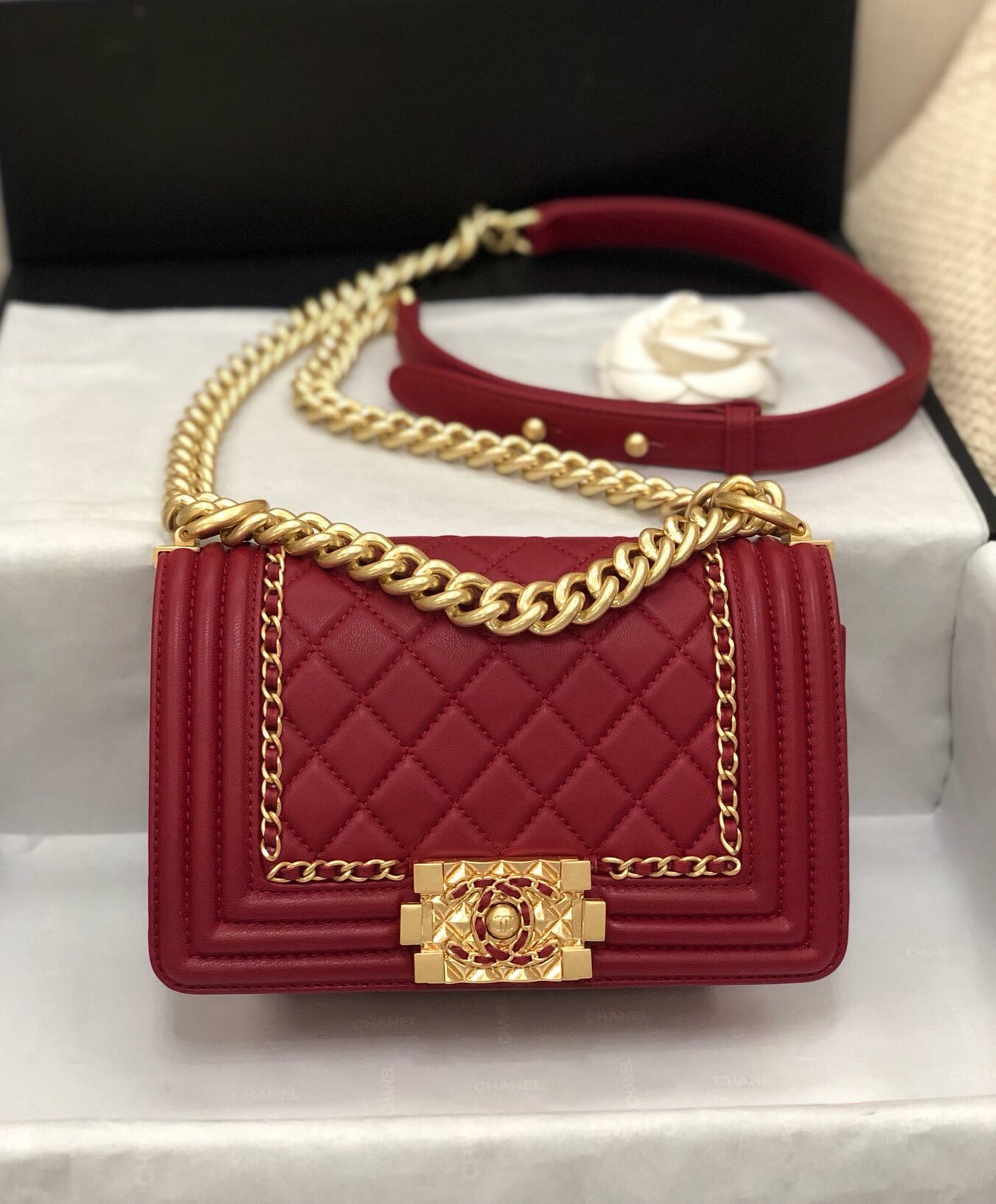 Ch**el Leboy bag 20cm Red
