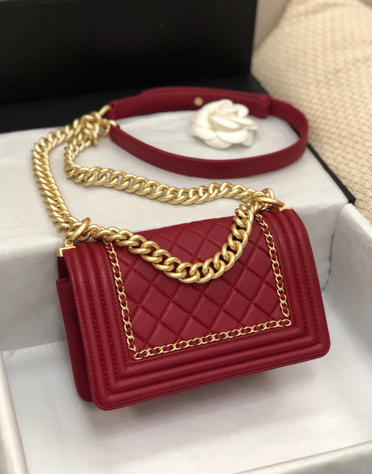 Ch**el Leboy bag 20cm Red
