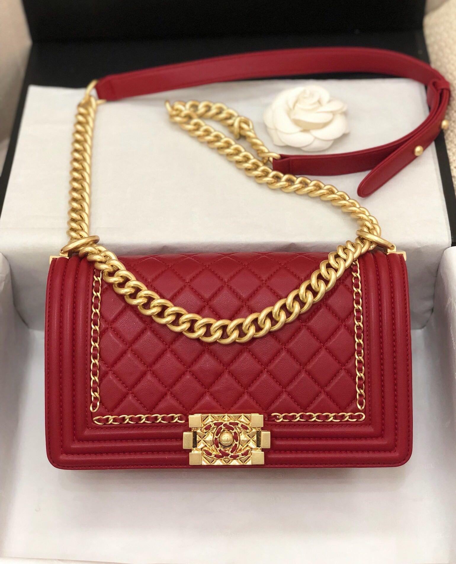 Ch**el Leboy bag 25cm Red