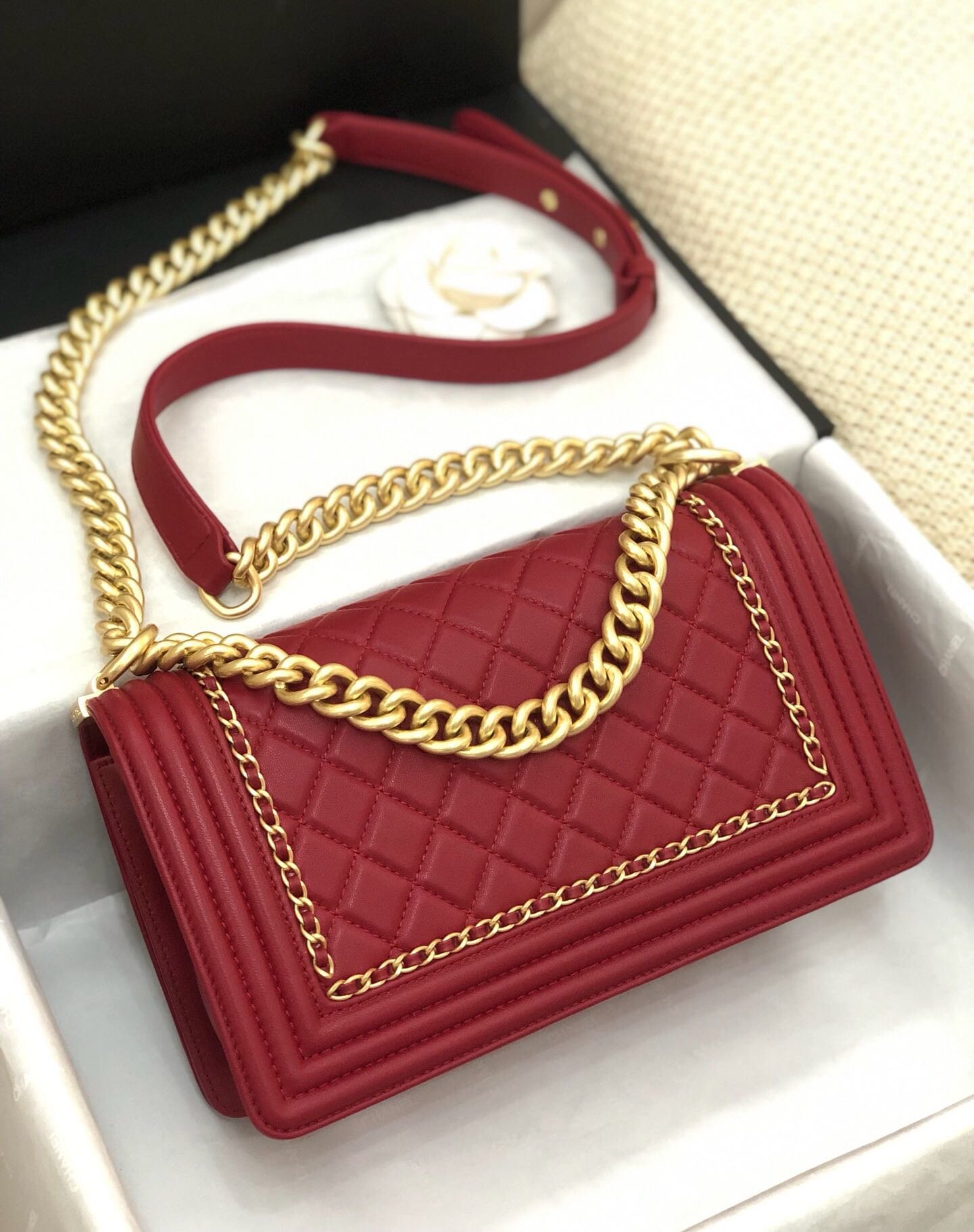 Ch**el Leboy bag 25cm Red