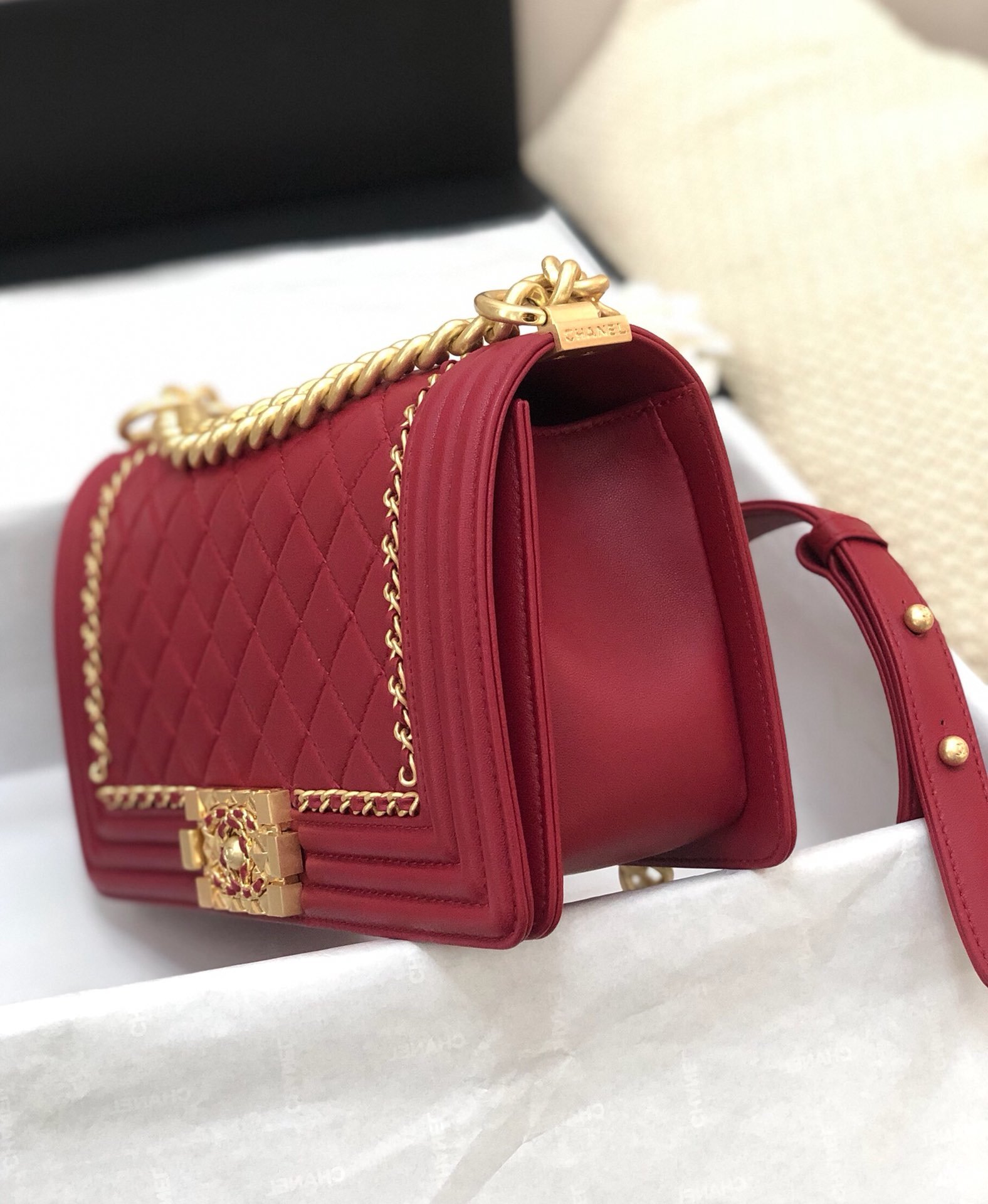 Ch**el Leboy bag 25cm Red