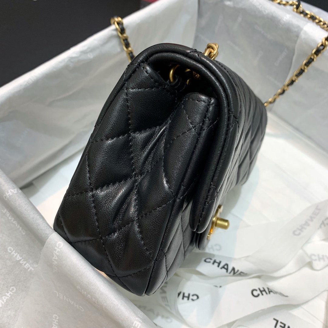 Ch**el Mini Flap Bag 17cm Black