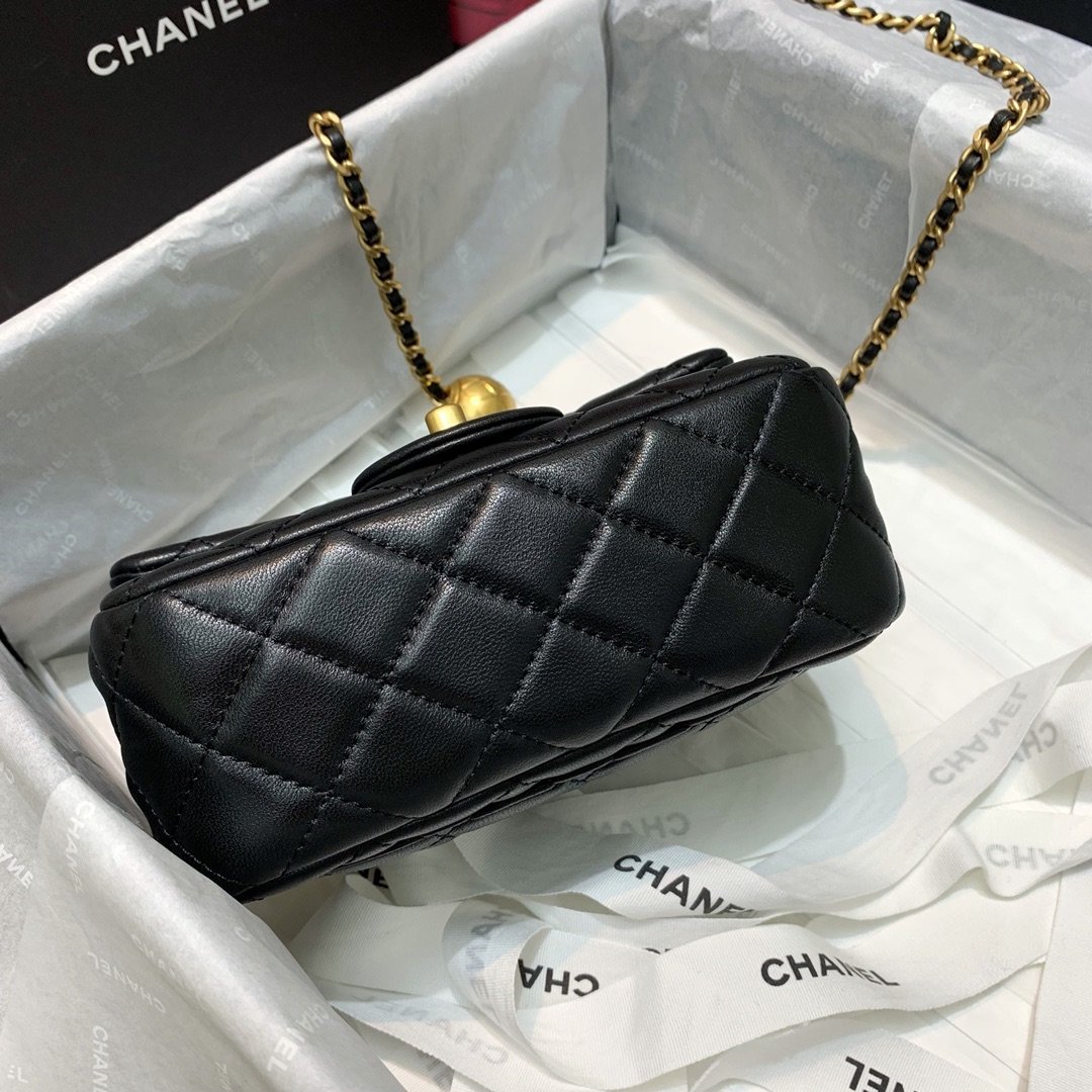 Ch**el Mini Flap Bag 17cm Black