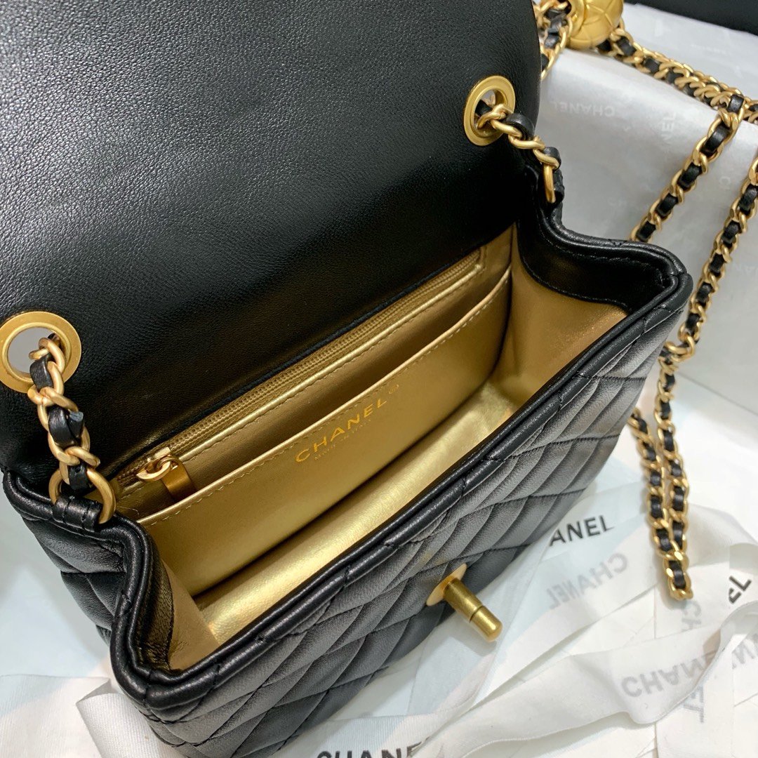 Ch**el Mini Flap Bag 17cm Black