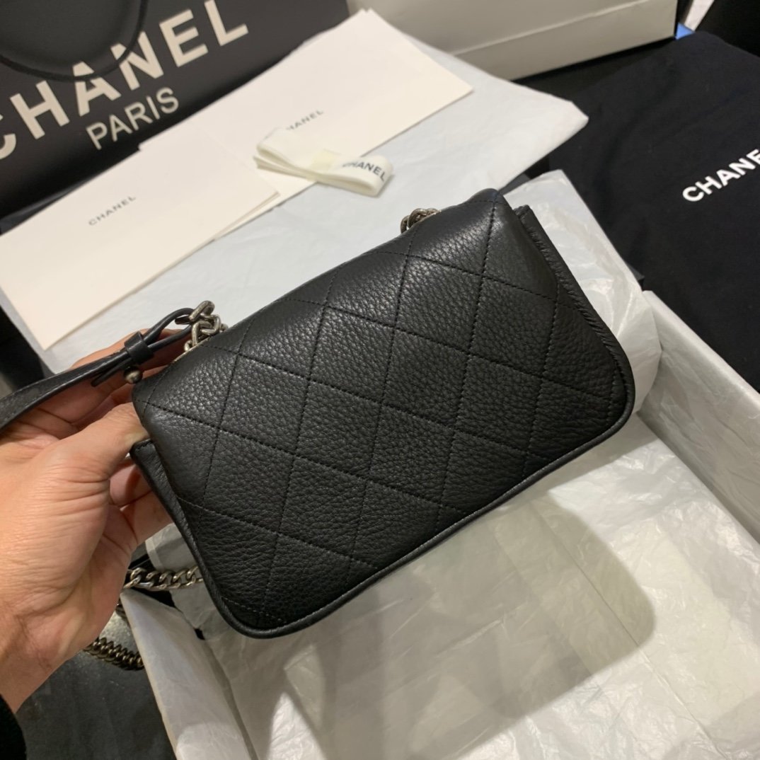 Ch**el CF BAG 18CM CAVIAR BLACK