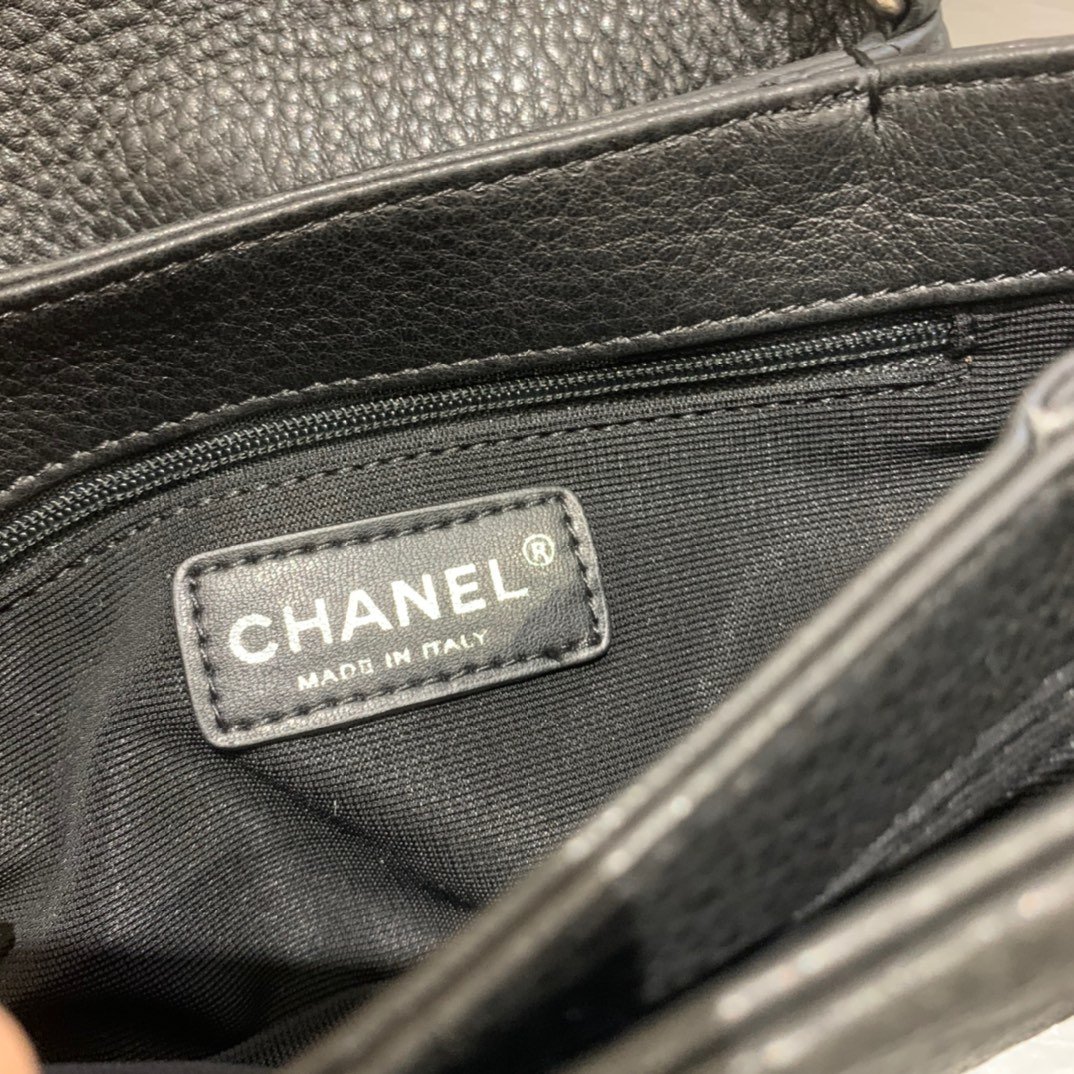 Ch**el CF BAG 18CM CAVIAR BLACK