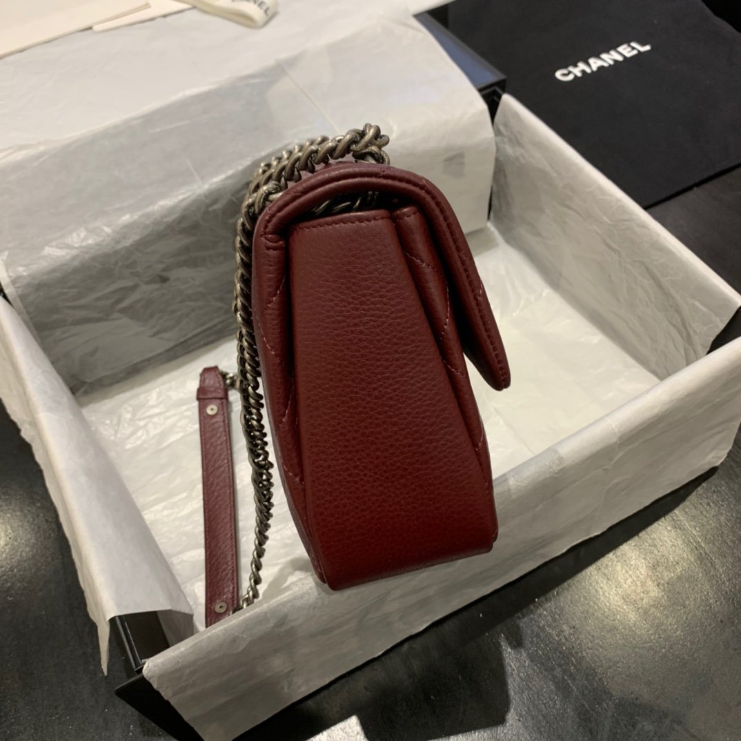 Ch**el CF BAG CAVIAR 24CM RED