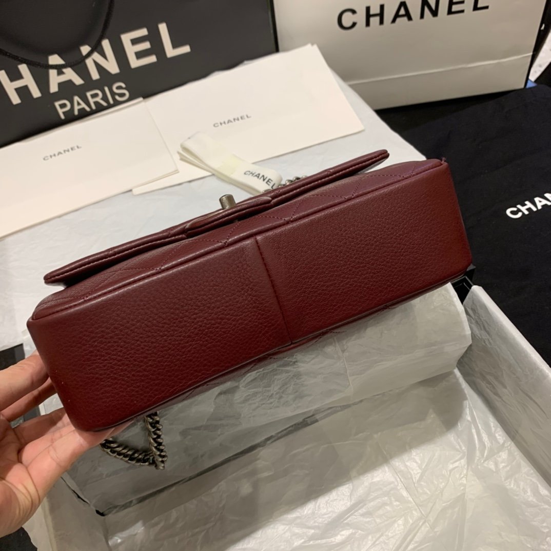 Ch**el CF BAG CAVIAR 24CM RED