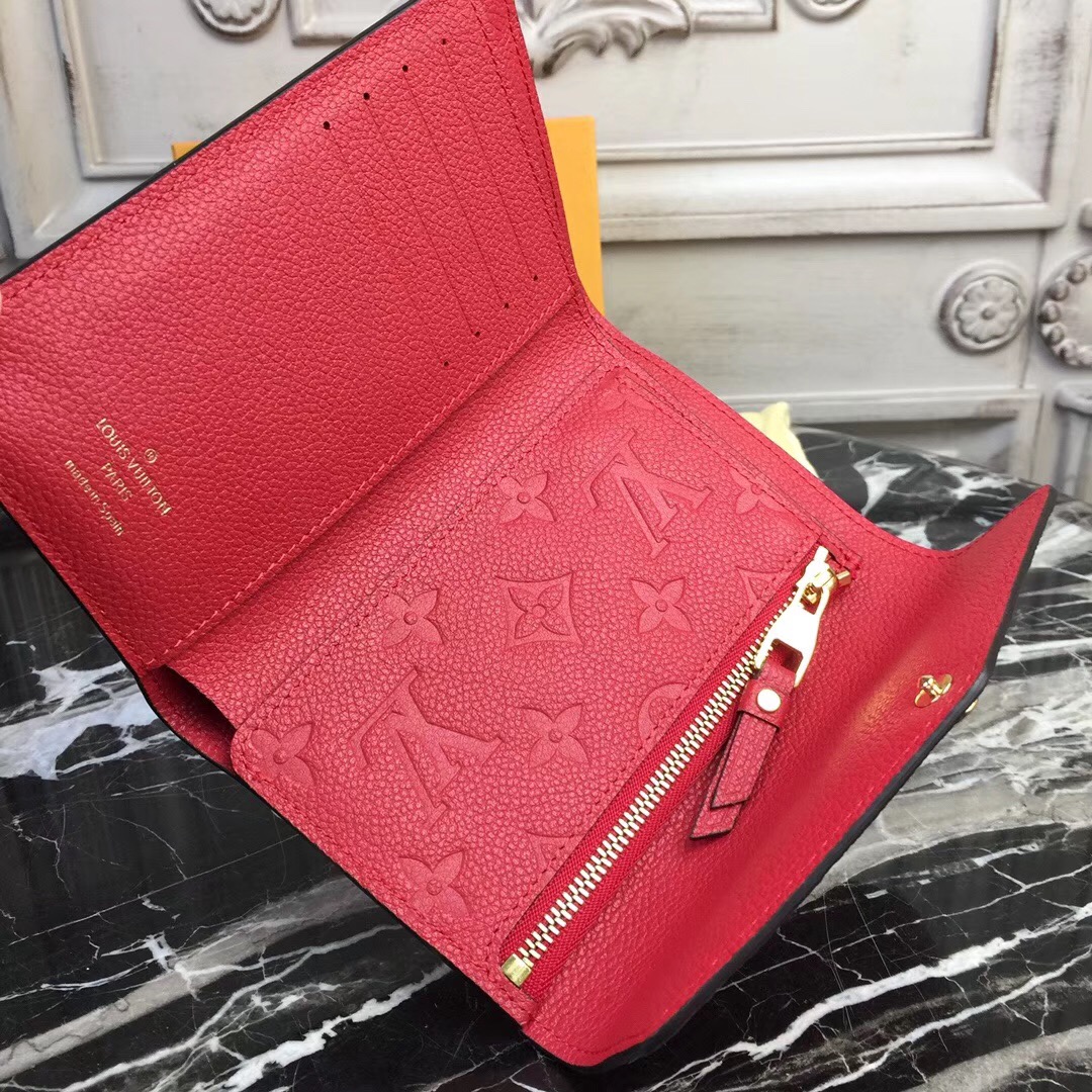 L0vis Vvtt0n Red Compact Curieuse M60568 Wallet